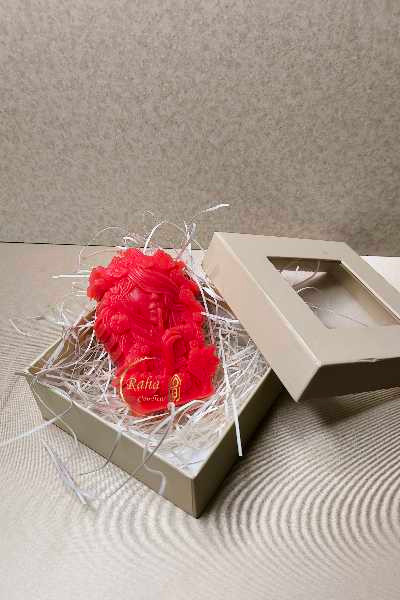 شمع دستساز سیلوانای قرمز، مناسب دکور اتاق خواب و هدیه به دختران