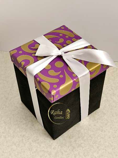 شمع شکلاتی بستنی جام پایه دار داخل باکس هدیه خاص