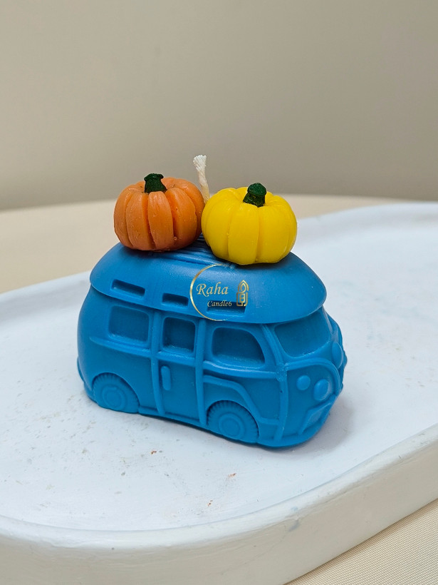 شمع فانتزی اتوبوس حامل انار؛ هدیه کودکانه یلدایی