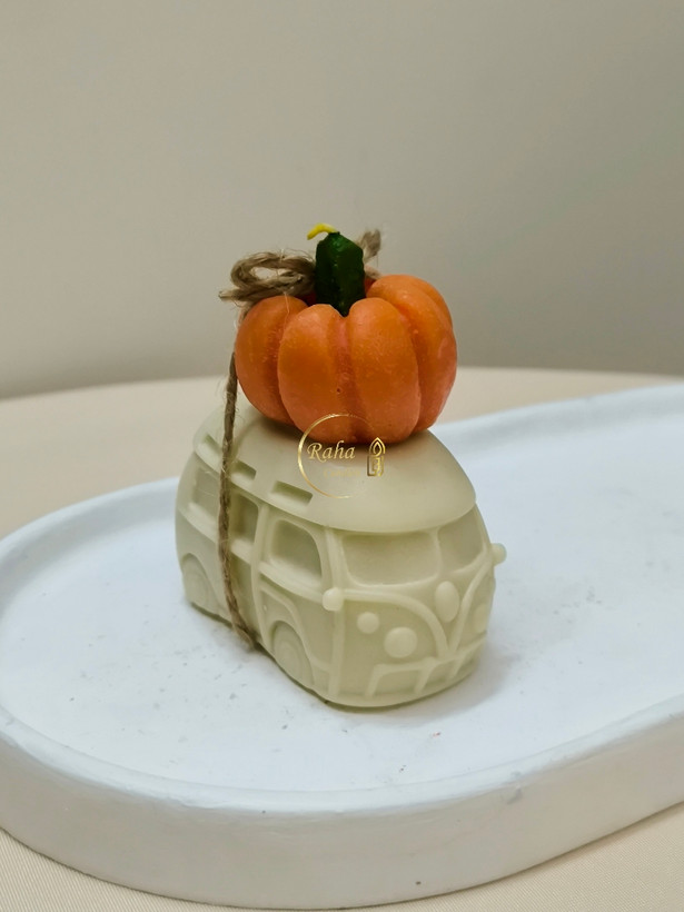 شمع دکوراتیو اتوبوس کوچک با مینیکدو؛ مناسب هدیه کودکان