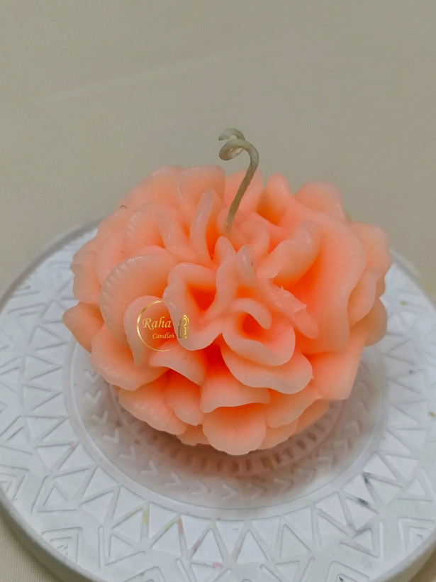 شمع تزیینی گل رز در کنار شمع گل میخک؛ بسته ۸ تایی رنگی با کیفیت بالا