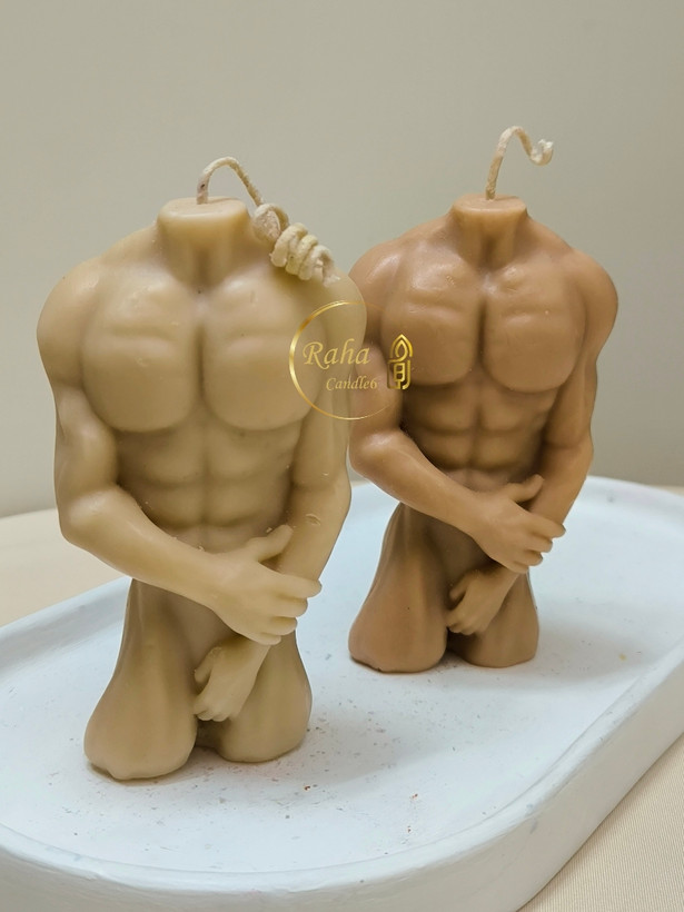 شمع فیگور هرکول دستساز رها کندل، مناسب دکوراسیون، هدیه و کلکسیون شمعهای هنری