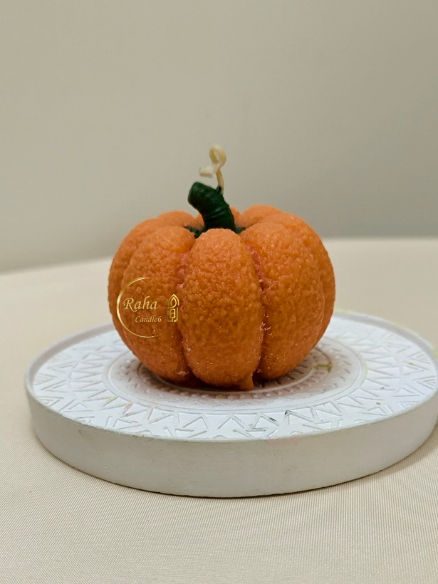 شمع کدو مخملی لوکس مناسب اتاق خواب، کافه و دکور جشنها
