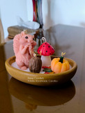 شمع شات طرح چوب پاییزه دیزاین شده رها کندل۶ کپی