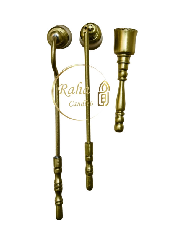 جزئیات طراحی شمع خاموشکن برنجی طلایی – سبک ارگونومیک